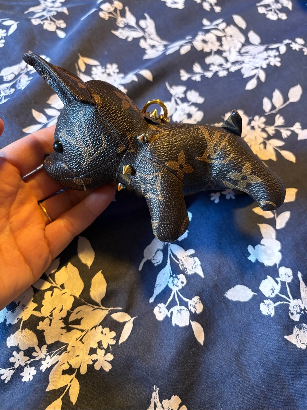 Designer-Inspired Black Brown Dog Figurine Plush - Picture 3 of 6